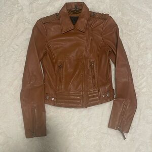 BOD & CHRISTENSEN Blake Cropped Leather Biker Motorcycle Jacket NWOT